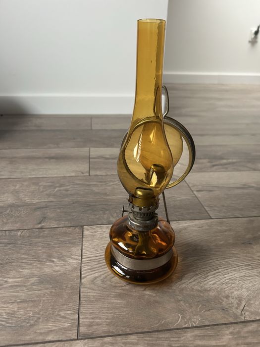 Lampa naftowa 8” 30cm pomaranczowa z lusterkiem