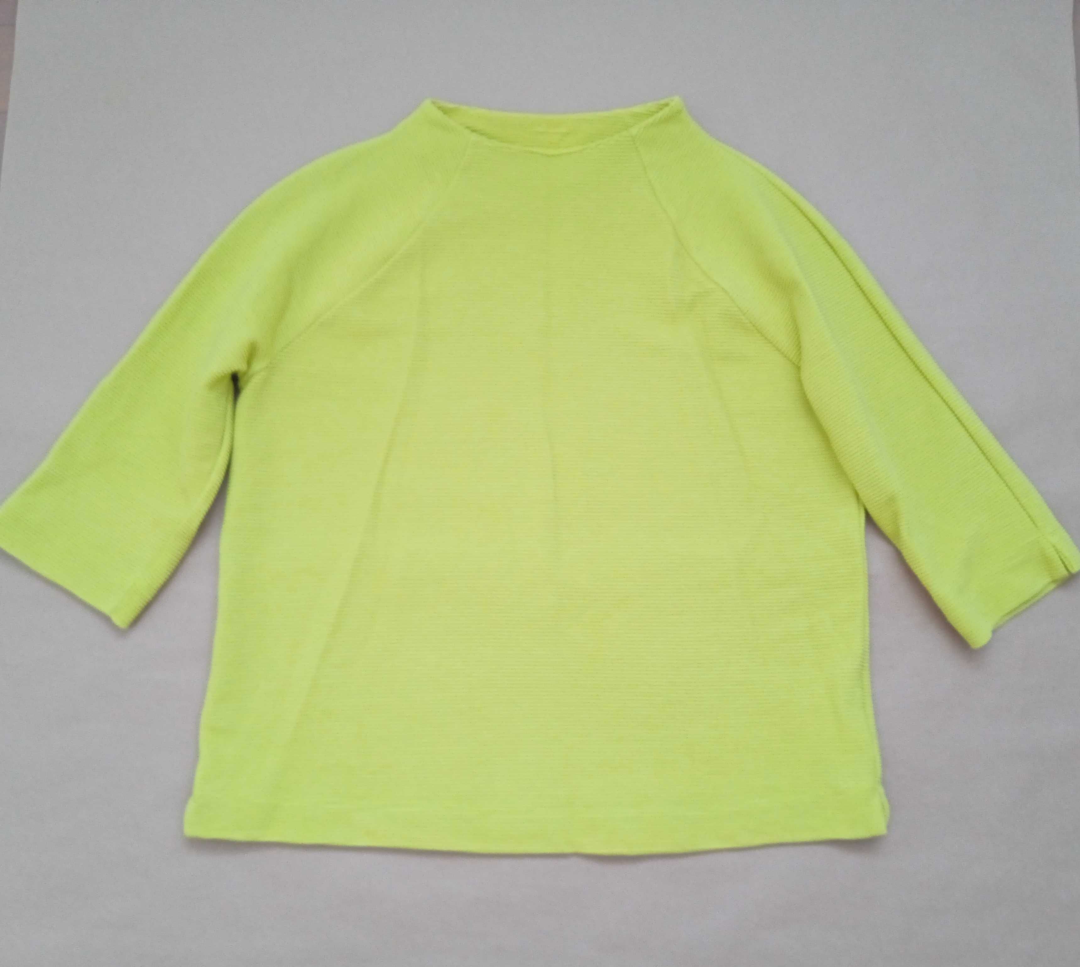Bluzka damska włoska L XL 42 44 46 limonka Zara Orsay Reserved unisono