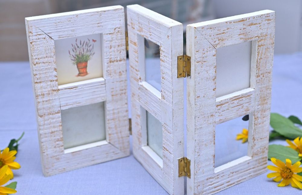 Drewniana rama w stylu prowansalskim