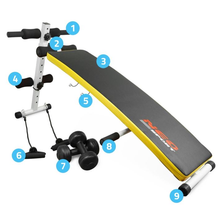 Ławeczka do  Ćwiczeń hantle Ekspander Neosport NS07