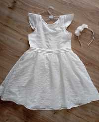 Biała sukienka na lato Sinsay r. 140 gratis