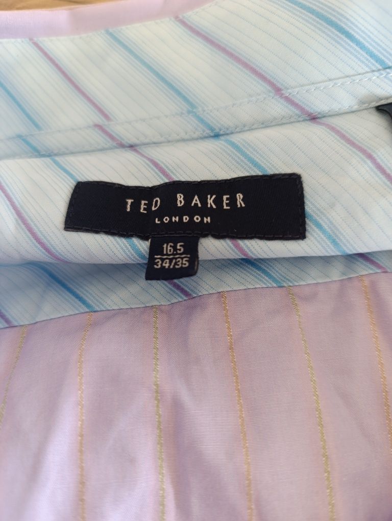 Koszula męska w paski Ted Baker oryginalna bawełna 34 35 xl XXL