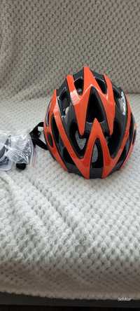 Kask rowerowy czarno czerwony