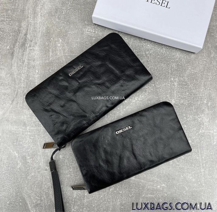 Мужской кожаный клатч Diesel кошелек дизель