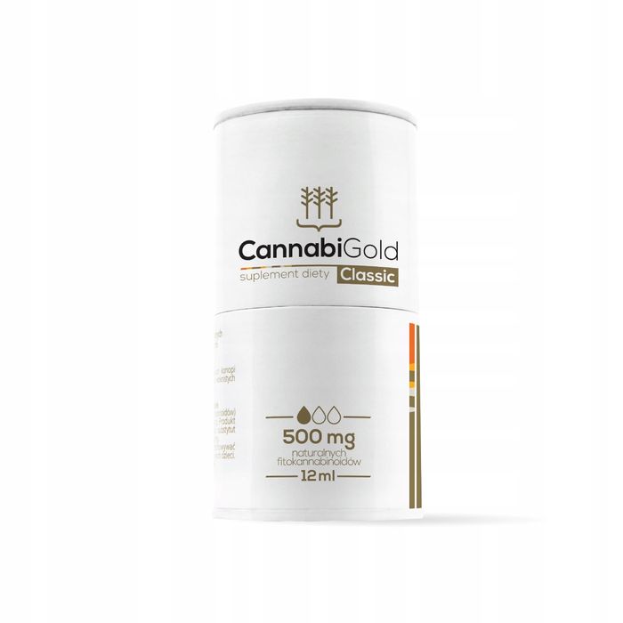 Olejek konopny CBD 5% 500 mg CannabiGold Classic 12 ml