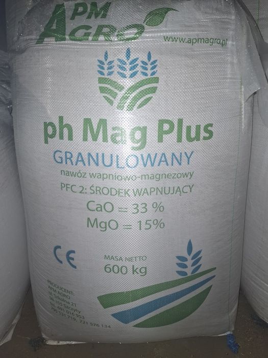 Wysokoreaktywne wapno kredowe granulowane lub magnezowe