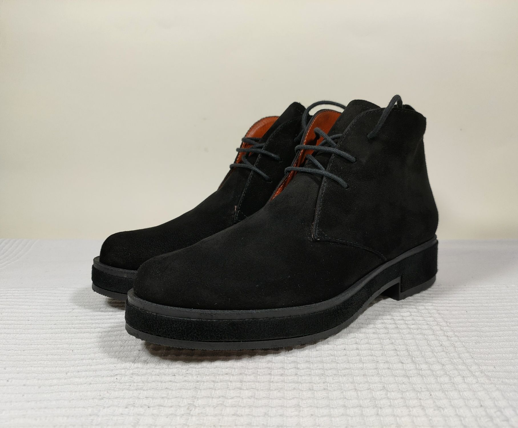 Buty botki Elizabeth Stuart skórzane sznurowane czarne  37 24cm 24,5cm