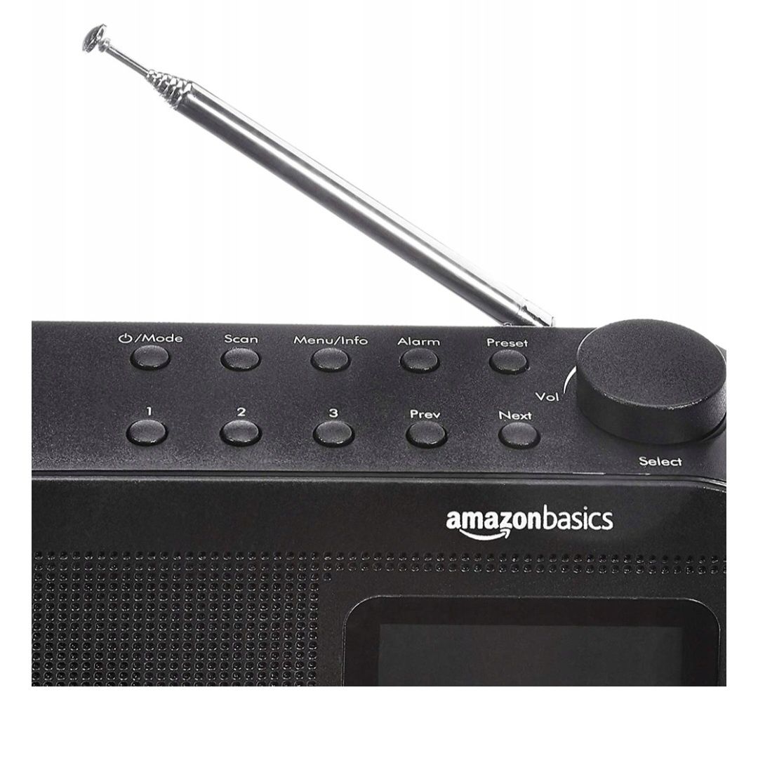 Przenośne radio DAB/DAB+/FM Amazon Basics bluetooth wyświetlacz 2,4 "