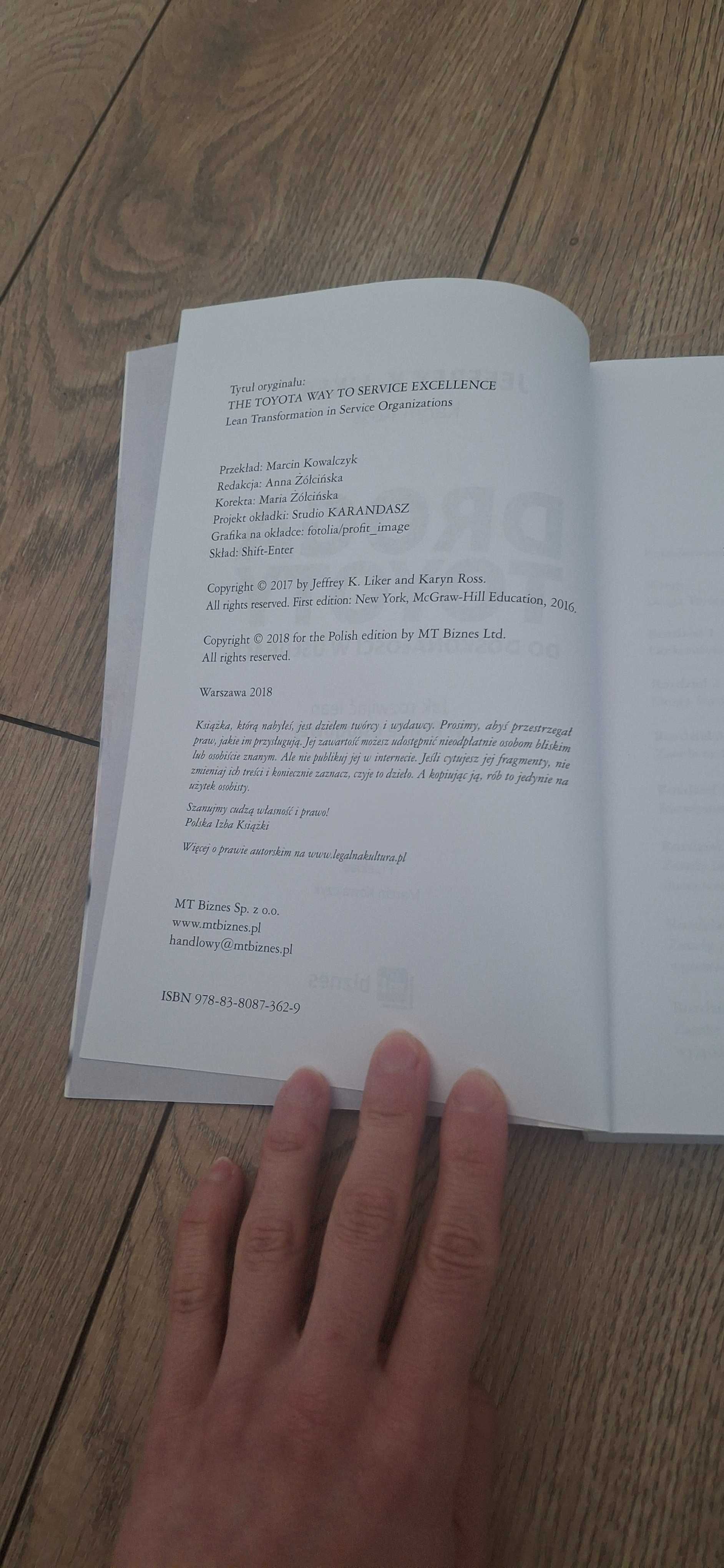 Droga Toyoty do doskonałości w usługach, Jeffrey K.Liker