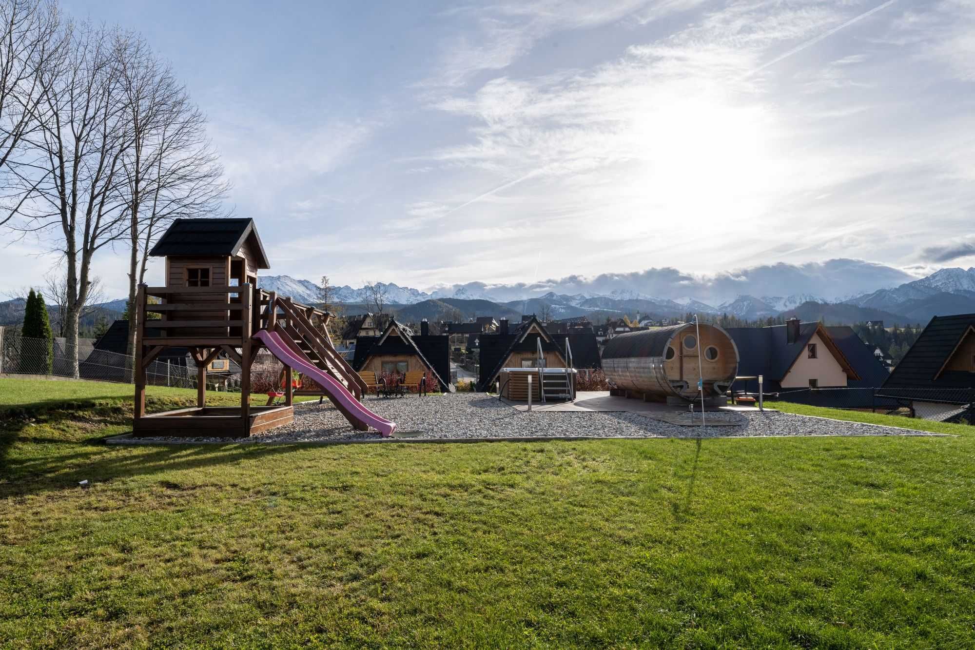 Wolne domki JACUZZI i SAUNA Zakopane noclegi Domek z widokiem kominek