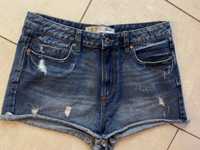 Denim &Co sexi krótkie spodenki jeans r. L/40 szorty, wysoki stan