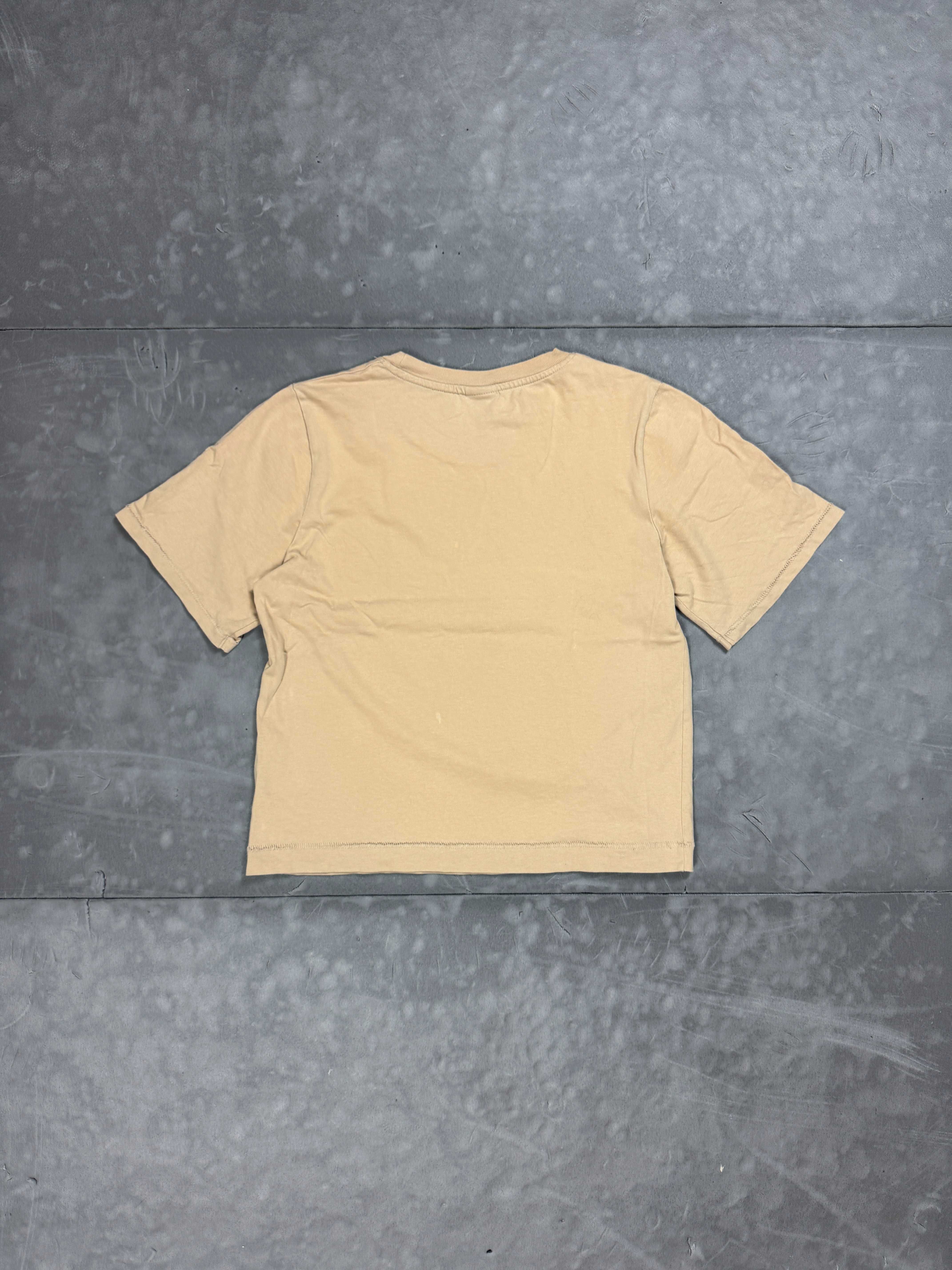 Beżowa boxy koszulka T-shirt (S) oversize streetwear retro 90s 80s y2k