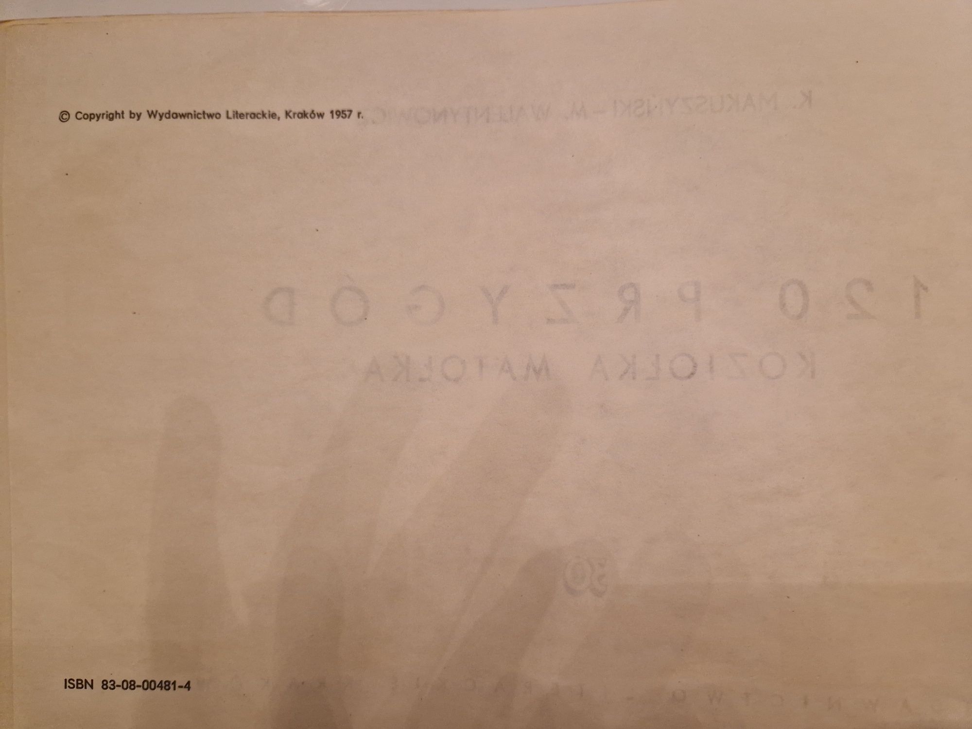 120 przygód Koziołka Matołka 1957 r