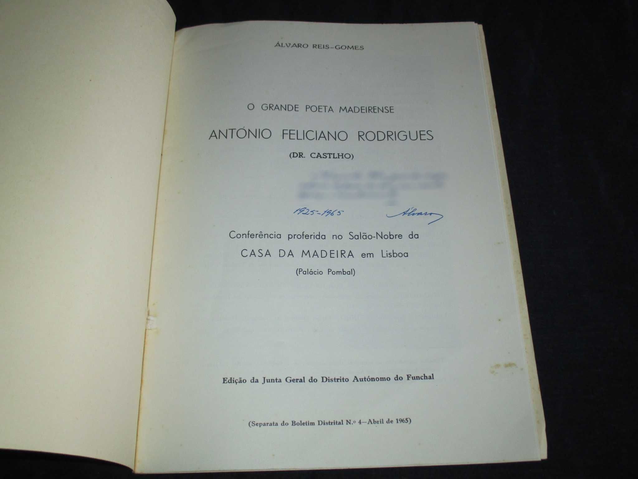 Livro O Grande Poeta Madeirense António Feliciano Rodrigues