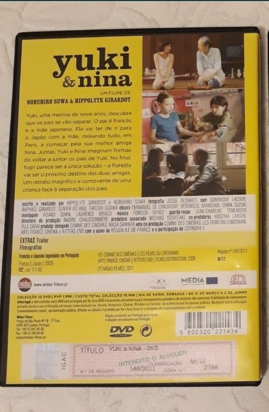 DVD cinema japonês: "Yuki e Nina"