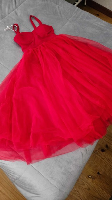 Vestido vermelho shein novo