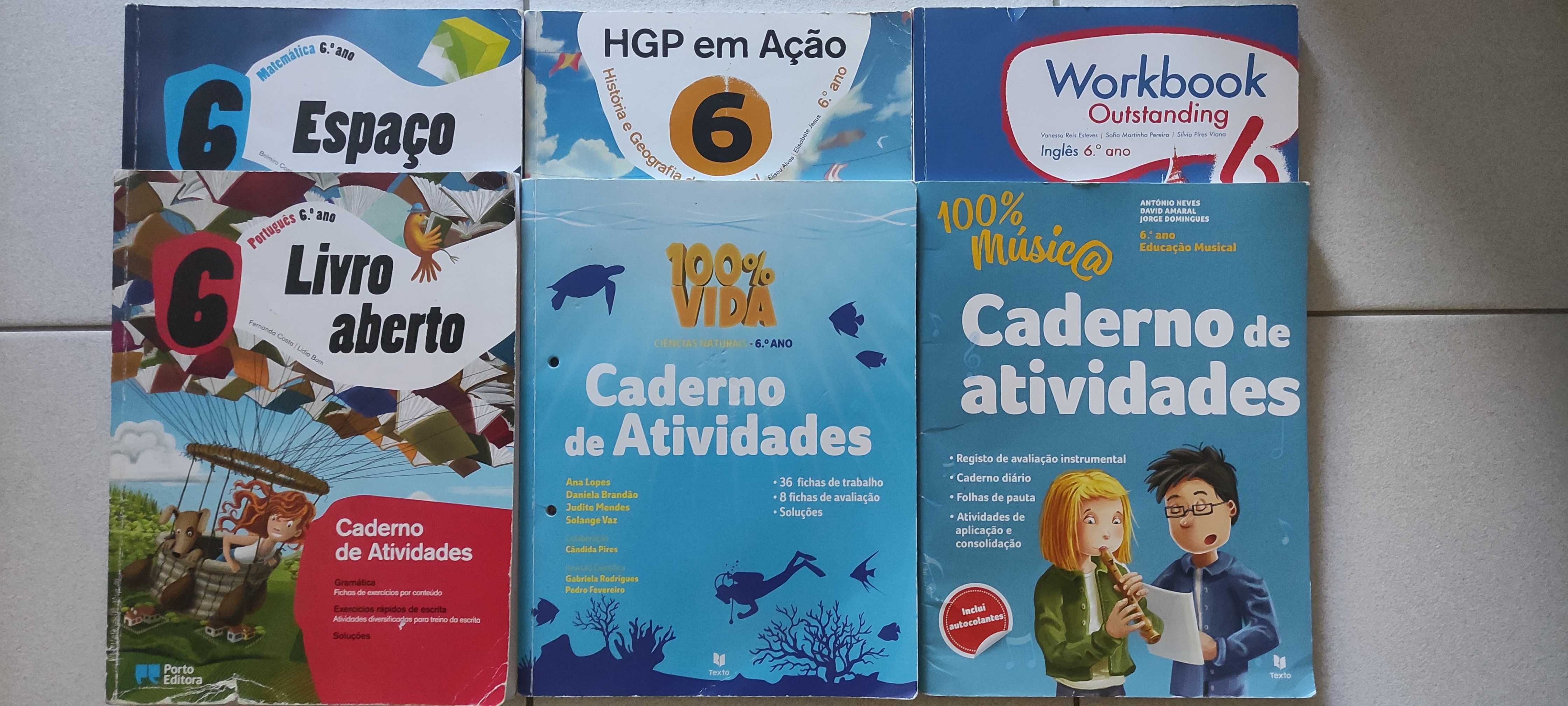 Livros Escolares- Cadernos de Atividades do 6ºAno (Portimão)