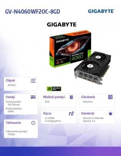 Karta graficzna Gigabyte GeForce RTX 4060 Windforce OC 8 GB