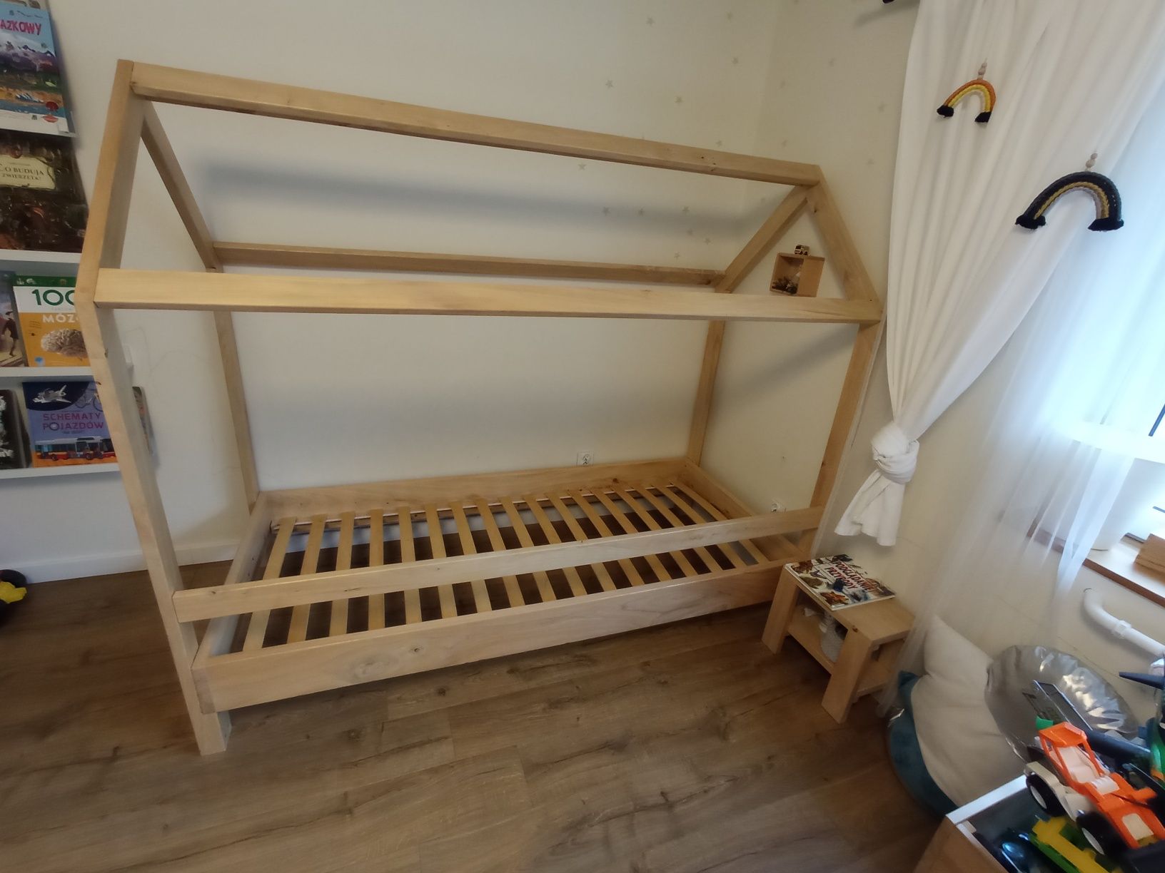 Łóżko domek, tipi, handmade, drewniane, 90x200