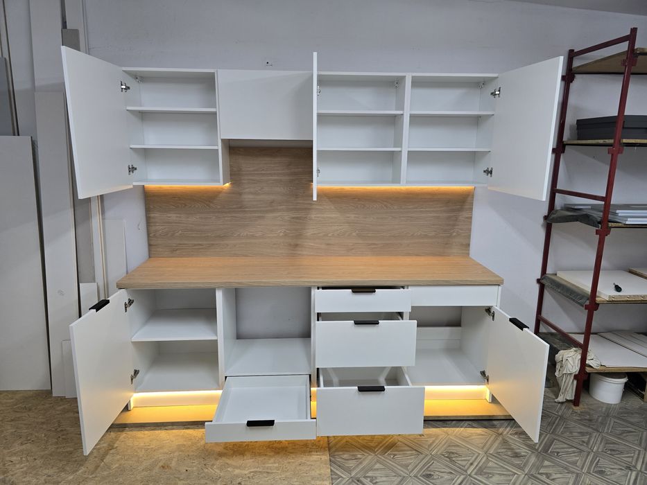 (Mega Okazja)Zestaw mebli kuchennych 240cm materiałEGGER18mm!MeBLeZłoż