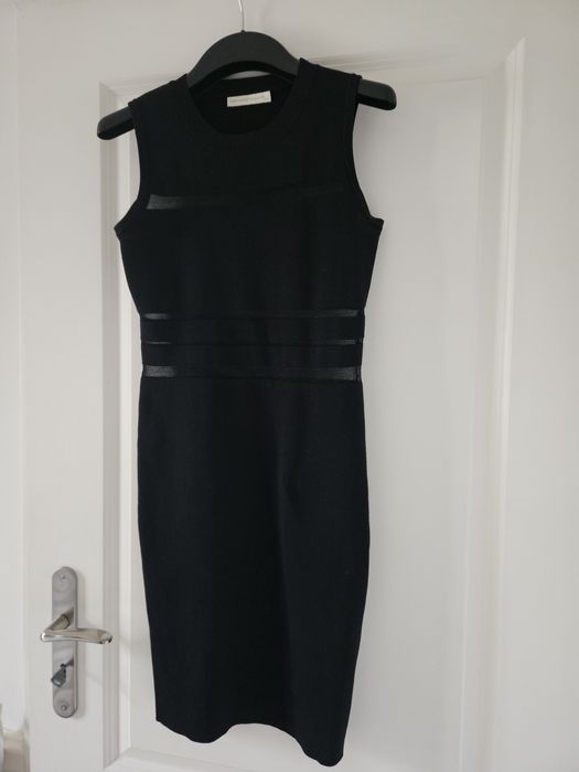 Czarna sukiena sylwestrowa, siateczka, rozmiar S/M