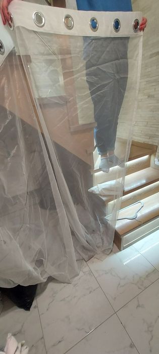 Firanki 3 sztuki białe