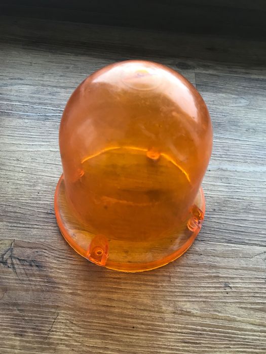 Klosz lampy błyskowej starego typu PRL pomarańczowy