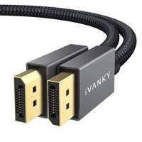 IVANKY Kabel DisplayPort, 4K, 2K, 1080, FreeSync G-Sync, 1M, Szary