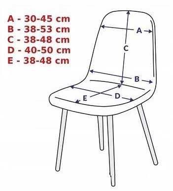 Pokrowce na krzesła skandynawskie elastyczne 4 sztuki żakardowe szare