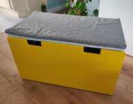 Ikea STUVA siedzisko, ława z szufladami żółta