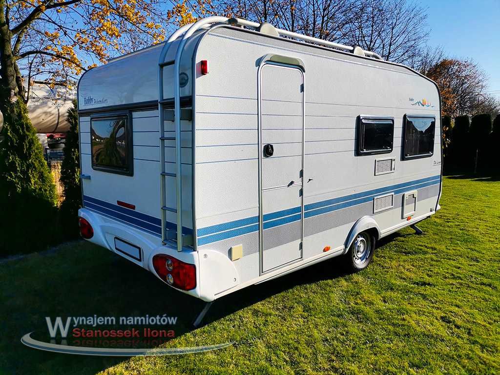 Wynajem przyczep kempingowych Hobby 440 wypożyczalnia Camping kemping