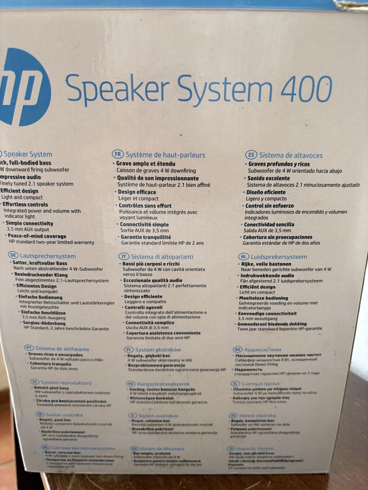HP Speaker System novo