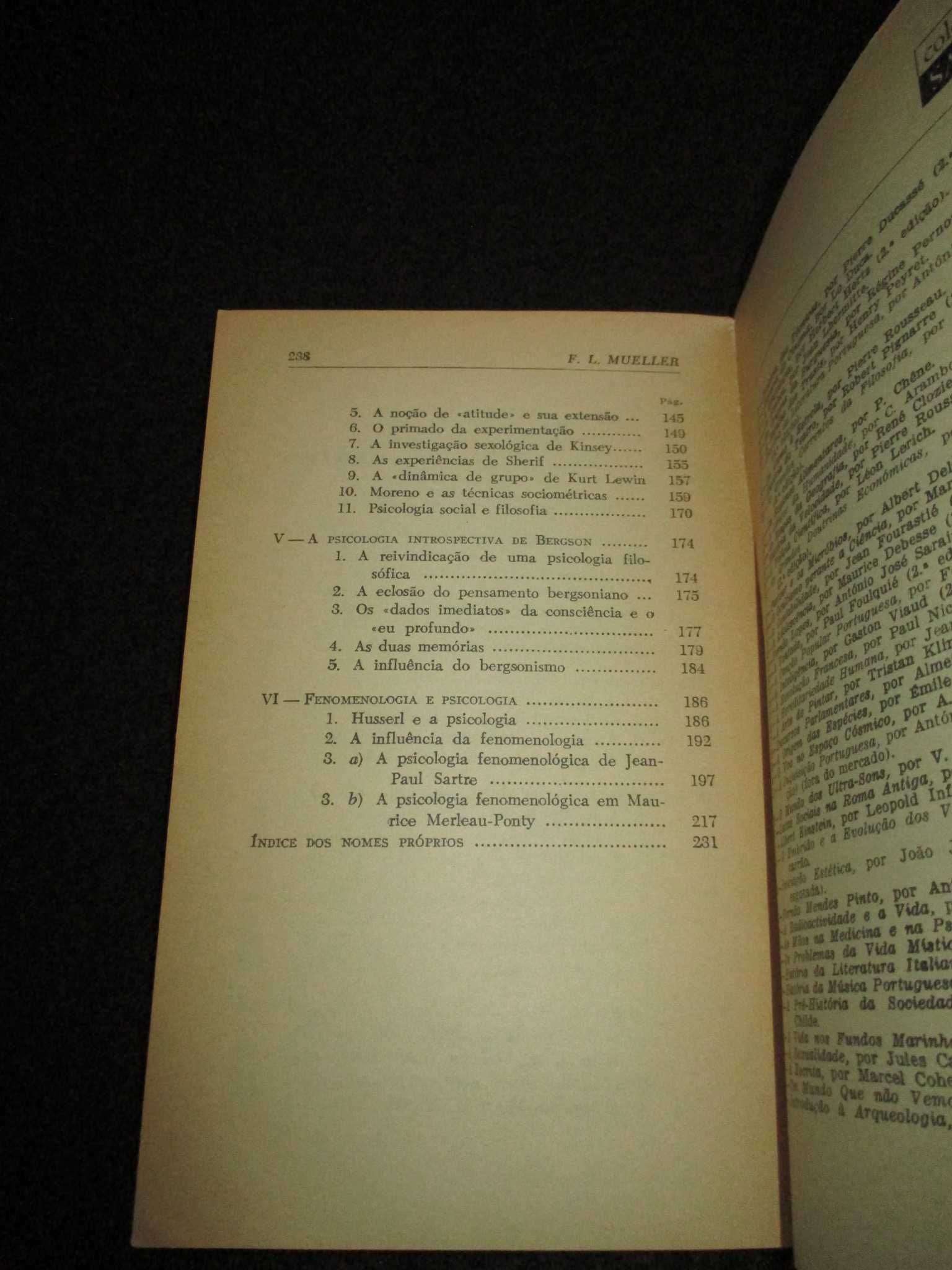 Livro A Psicologia Contemporânea F. L. Mueller