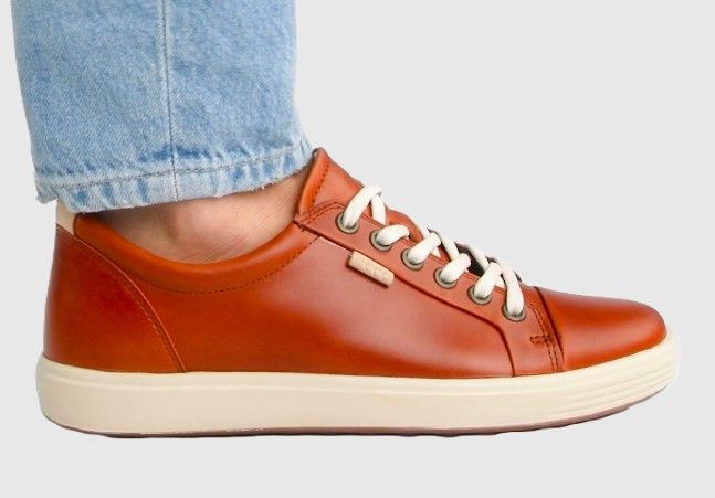 ECCO skórzane sneakersy Soft 7 W, Cognac, EU 37