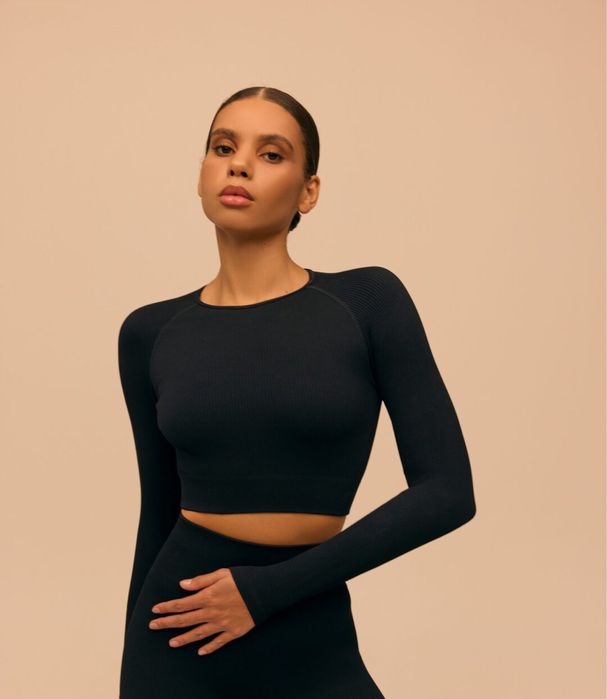 Кроп-топ у рубчик heybecca