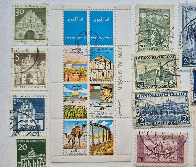 Колекція марок світу 74 марки без повторів 1900 - 1990 років