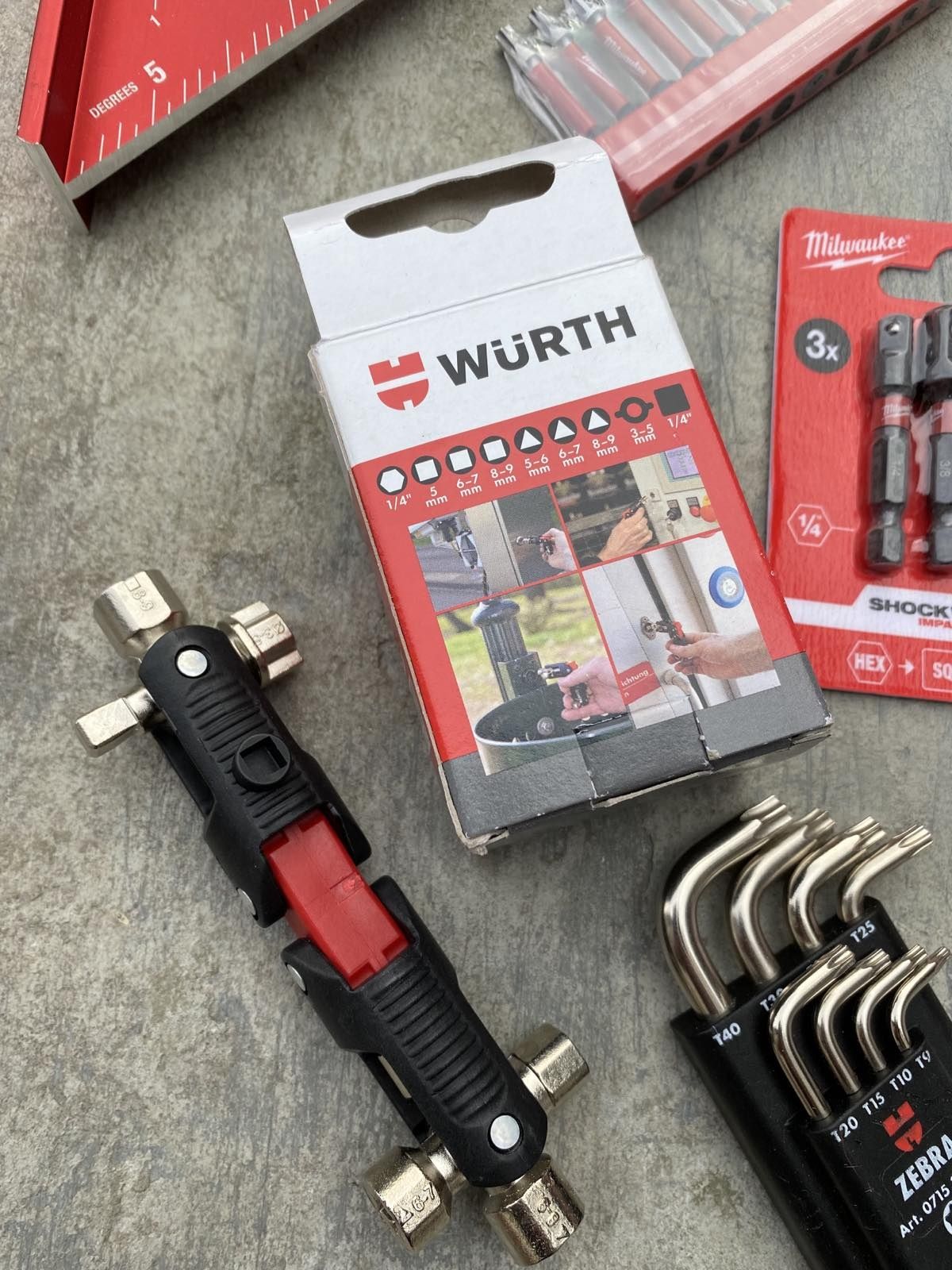 Milwaukee/Wurth шестигранники, torx, г-подібні