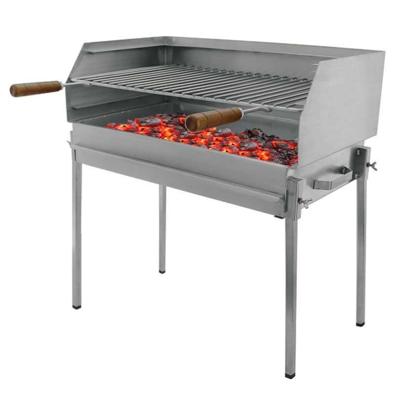 Grelhador barbecue com grelha e pernas Inox