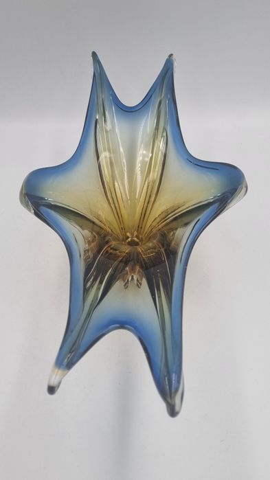 Patera Murano bursztynowo-niebieska