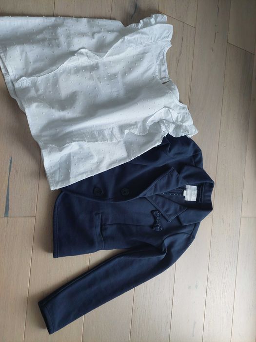 Marynarka i bluzka roz. 122/128