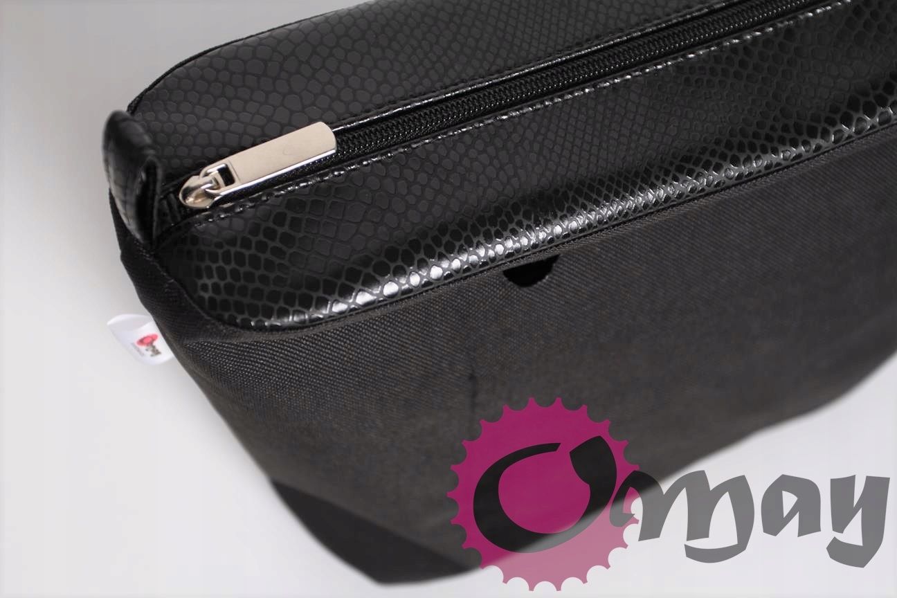 Czarny Wąż organizer do OBAG MINI eko skóra 2 kieszenie wkład OMAY