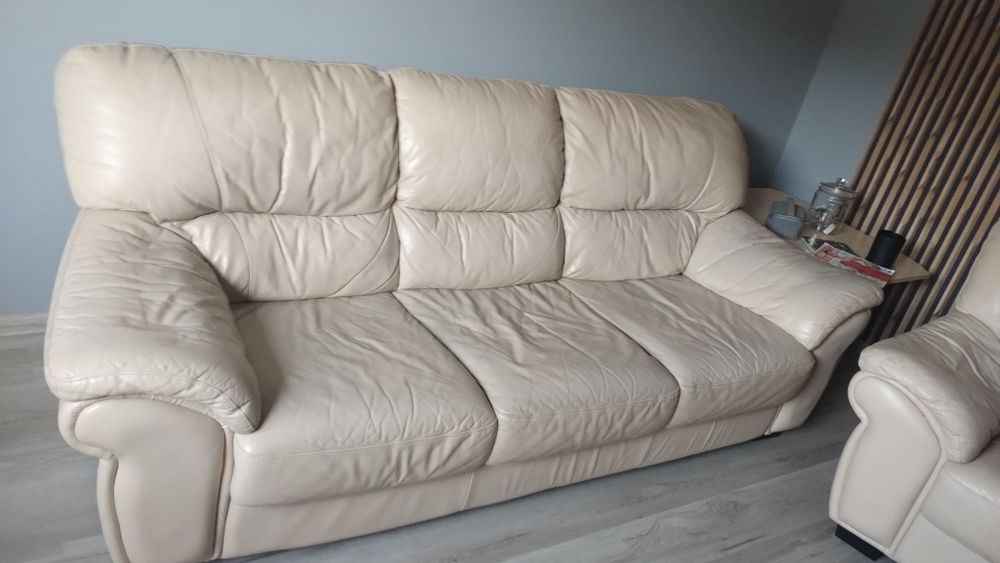 Sofa + Fotel skórzany