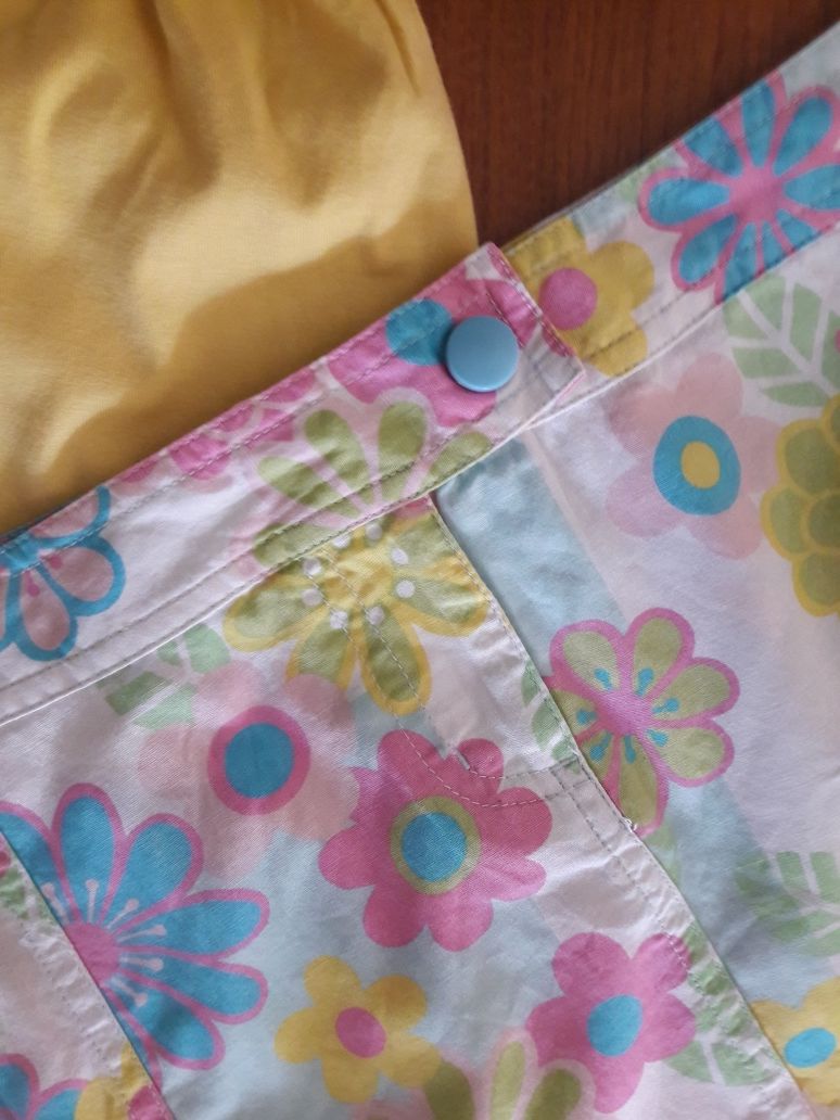 NEW LOOK 915 zgrabna spódnica pastel flowers cotton r 152 i XS