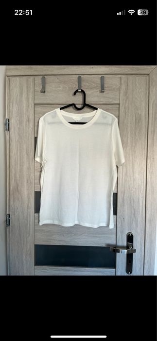 Biały white t-shirt H&M