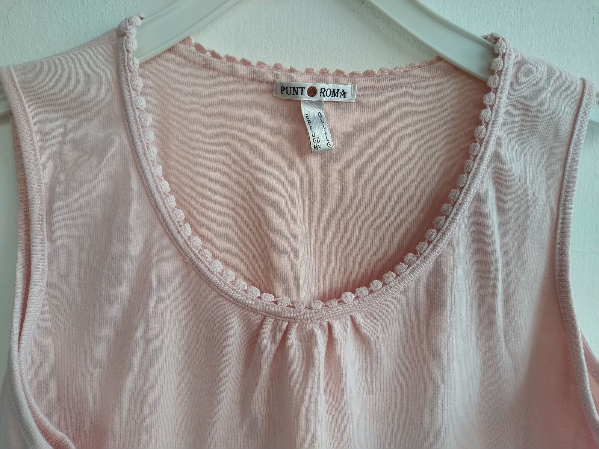 Top / camisola cor de rosa - Punto Roma - Tamanho L