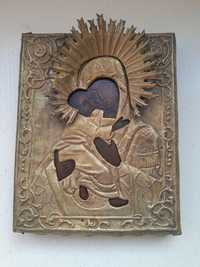 Икона Богородицы антиквариат церковная