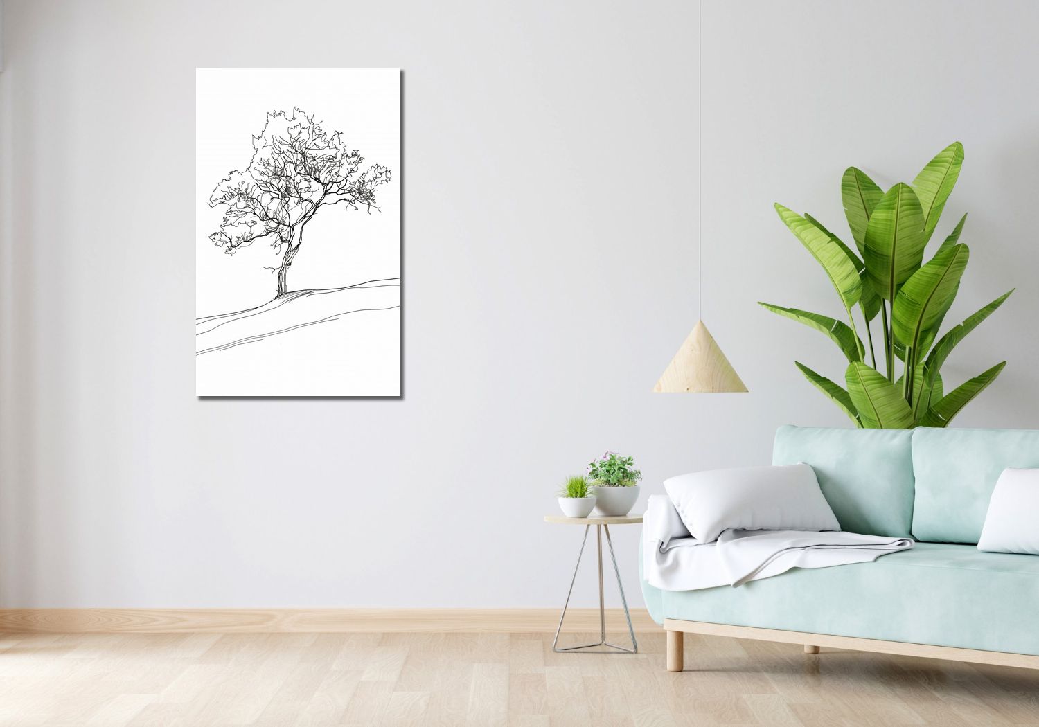 Obraz 60x100cm Drzewo w Zarysie
