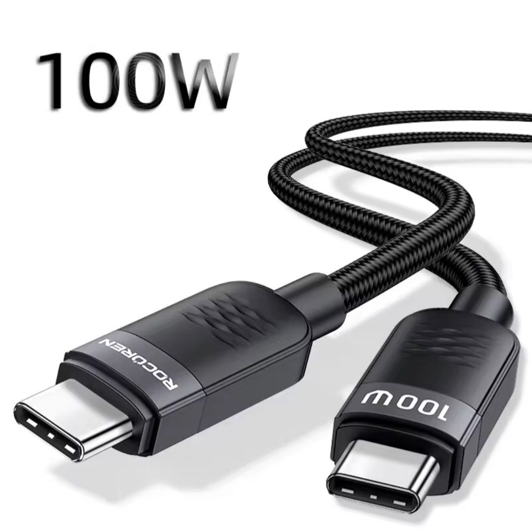 Кабель швидкої зарядки Rocoren Type-C to Type-C 100W 2м