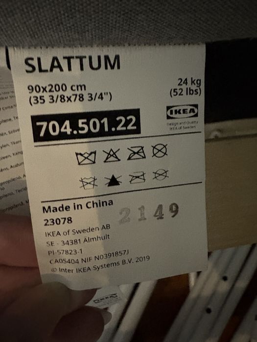 Vendo cama e colchão de solteiro ikea
