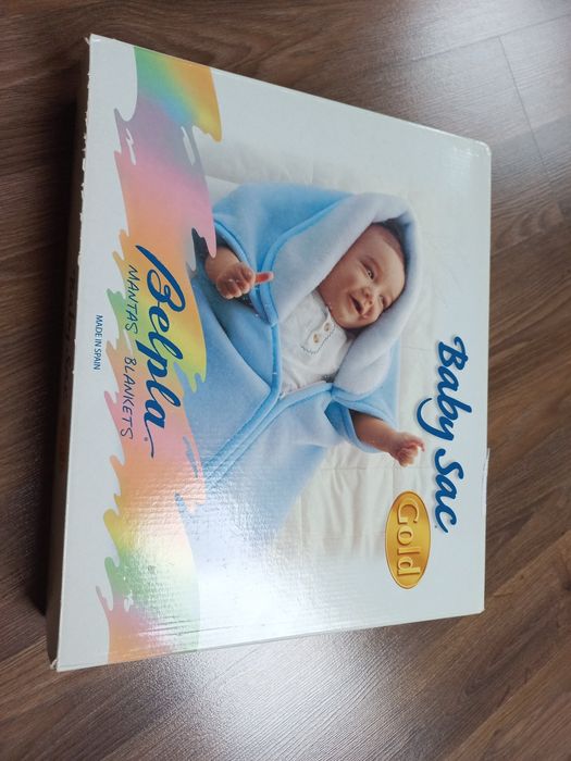 Kocyk zapinany 80x90 gold